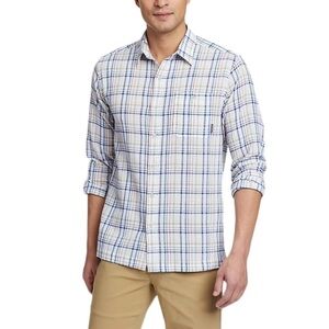 EDDIE BAUER Plaid Breezeway Long Sleeve Button Down Shirt Men's Size L